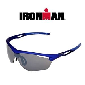 IRONMAN IronFlex Blue Mens Wrap‎ Sunglasses 100% UVA-UVB Protection